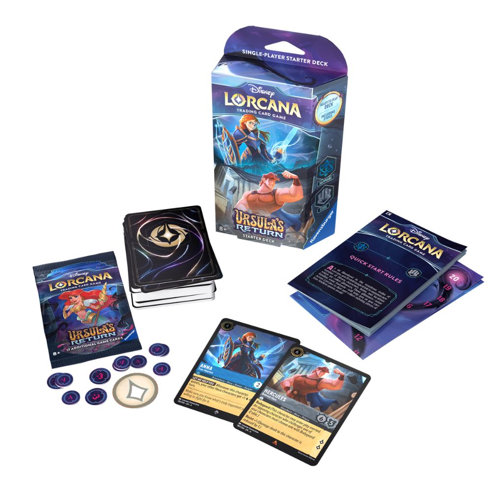 Disney Lorcana TCG - Ursula's Return Starter Deck - Sapphire, Steel