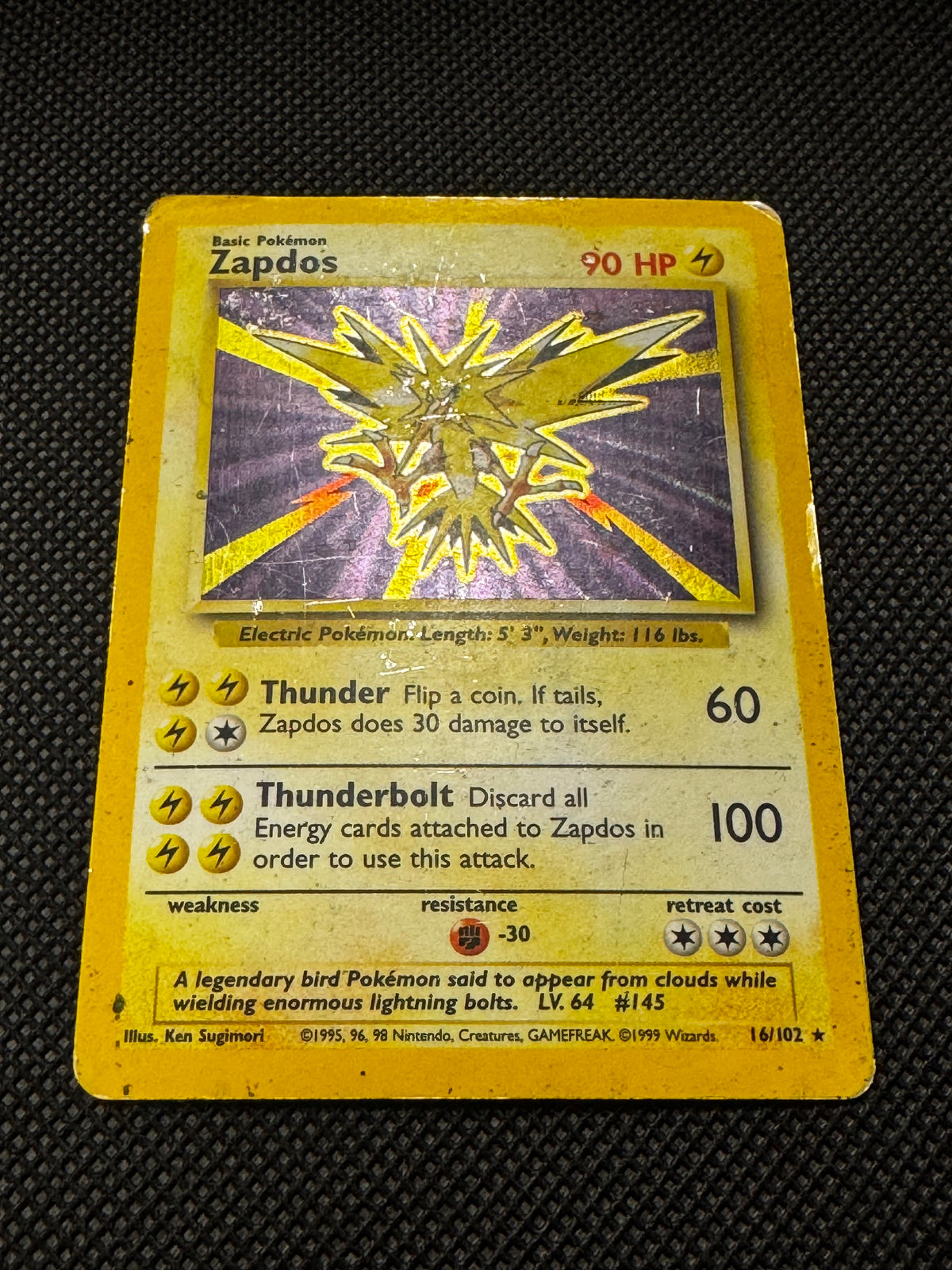 Zapdos 16/102 - Base Set / Holo